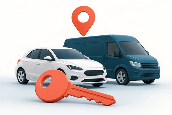Kiralık araç ve ekipmanların konum takibi
